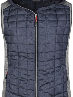 Daiber JN 767 Dámská pletená hybridní vesta 02.0767 light melange/anthracite melange