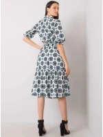 Šaty LK SK 508525.17 bílé a zelené Šaty LK SK 508525.17 bílé a zelené