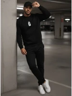 Pánská grafitově černá mikina FashionStreet BX5930