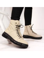 Rieker W X3428 béžové zateplené boty