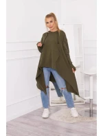 Halenka s rozšířenou spodní částí khaki Halenka s rozšířenou spodní částí khaki