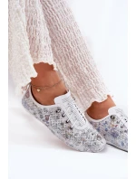 Dámské Kožené Polobotky Z Přírodní Kůže Vzorované Artiker 56C2688 Bílé