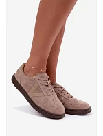 Dámské kožené semišové tenisky Béžové Cariva