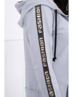 Mikina se zipem na zádech šedá