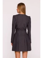 M884 Šaty džínového vzhledu - grafitové M884 Šaty džínového vzhledu - grafitové