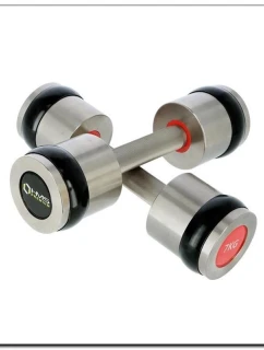 Chromované činky 2x7 kg silikonové prvky HMS HH07