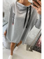 Oversize mikina s asymetrickými boky šedá Oversize mikina s asymetrickými boky šedá