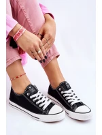 Dámské klasické tenisky černé a bílé Ecoma Dámské klasické tenisky černé a bílé Ecoma