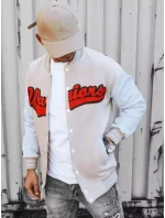 Pánská mikina na zip v barvě ecru FashionStreet BX5432 Pánská mikina na zip v barvě ecru FashionStreet BX5432