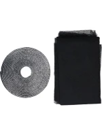 MOSKYTIÉRA DO OKNA 130X150 ČERNÝ POLYESTER + PÁSEK NA SUCHÝ ZIP