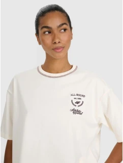 Dámské tričko oversize s potiskem 4F 4FRSS25TTSHF2979-11S