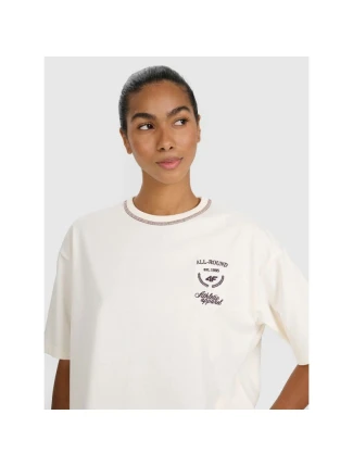 Dámské tričko oversize s potiskem 4F 4FRSS25TTSHF2979-11S