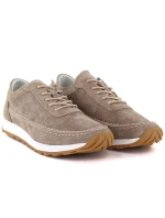 Dámské semišové kožené polobotky světle hnědé Sergio Leone SP001