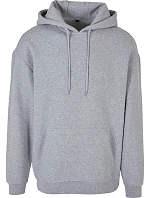 Build your Brand BB 006 Oversize mikina s kapucí z těžké bavlny 56.B006 heather grey