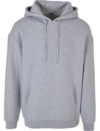 Build your Brand BB 006 Oversize mikina s kapucí z těžké bavlny 56.B006 heather grey