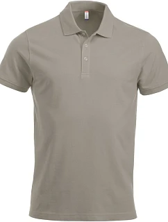 Clique Classic Lincoln S/S Pánské piqué polo z těžké bavlny 67.8244 silver