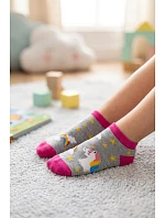 Dětské kotníkové ponožky Jednorožec šedé