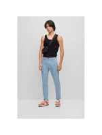 Pánské dlouhé kalhoty Hugo Boss slim fit z elastického bavlněného gabardénu modré barvy (50468314-451) Pánské dlouhé kalhoty Hugo Boss slim fit z elastického bavlněného gabardénu modré barvy (50468314-451)