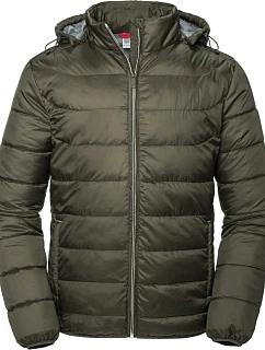 Russell Athletic 440M Pánská Nano bunda s kapucí 10.440M dark olive