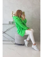 Bluza z krótkim suwakiem zielony neon Bluza z krótkim suwakiem zielony neon