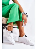 Dámské Kožené Tenisky BIG STAR HH274071 Bile-Černé