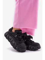 Dámské Kožené Tenisky Na Masivní Platformě GOE RR2N4044 Černé