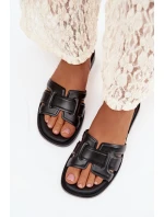 Dámské nazouváky na nízkém podpatku černé Lorania