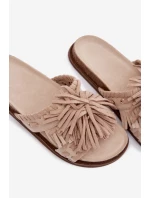 Dámské pantofle Béžové S Fringing Glorinna