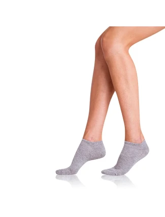 Dámské krátké ponožky 2 páry COTTON IN-SHOE SOCKS 2x - BELLINDA - šedá Dámské krátké ponožky 2 páry COTTON IN-SHOE SOCKS 2x - BELLINDA - šedá