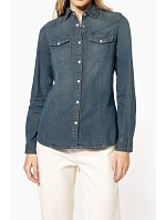 Kariban K 518 Denim halenka s dlouhým rukávem 20.K518 blue jean Kariban K 518 Denim halenka s dlouhým rukávem 20.K518 blue jean