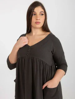 RV šaty SK 8529.37P tmavá khaki