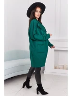 Dámská peleríny s kapsami 9587 Tmavě zelená - Kesi