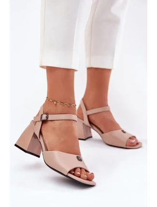 Sandály na podpatku model 213185 Step in style Sandály na podpatku model 213185 Step in style