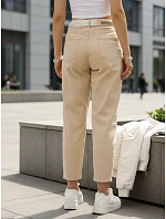 Dámské džíny mom fit s vysokým pasem béžové FashionStreet UY2936