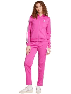 Adidas Essentials dámská tepláková souprava se třemi pruhy růžová JD5436