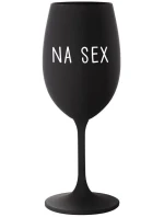 NA SEX - černá sklenice na víno 350 ml NA SEX - černá sklenice na víno 350 ml