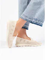 Komfortní hnědé baleríny dámské bez podpatku Komfortní hnědé baleríny dámské bez podpatku