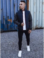 Pánská přechodná bunda prošívaná tmavě modrá FashionStreet TX4857