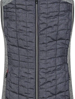 Daiber JN 739 Dámská pletená hybridní vesta 02.0739 light melange/anthracite melange