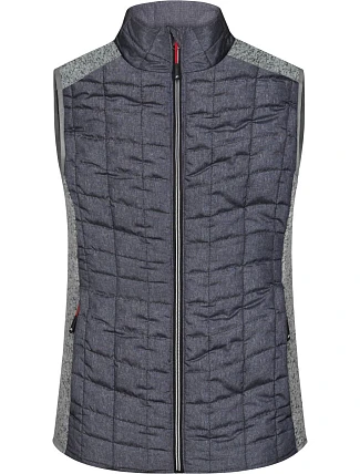 Daiber JN 739 Dámská pletená hybridní vesta 02.0739 light melange/anthracite melange Daiber JN 739 Dámská pletená hybridní vesta 02.0739 light melange/anthracite melange