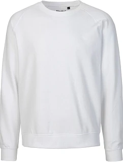 Neutral O 63001 Unisex raglánová mikina z bio bavlny 77.6301 white