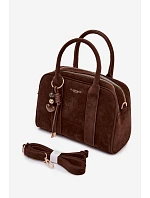 Kufříková taška z eko semiše hnědá Sorielle