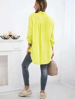 Bavlněná mušelínová košile kiwi