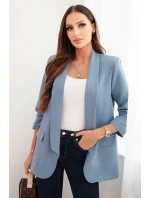 Dámská sako bez zapínání s podšívkou S/M džínová