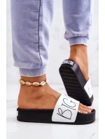 Dámské gumové pantofle Big Star JJ274A275 Černobílé