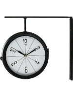 NÁDRAŽNÍ NÁSTĚNNÉ HODINY OBOUSTRANNÉ 30X9X28CM VYNIKAJÍCÍ DOMÁCÍ POTŘEBY