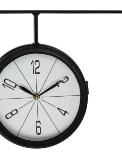 NÁDRAŽNÍ NÁSTĚNNÉ HODINY OBOUSTRANNÉ 30X9X28CM VYNIKAJÍCÍ DOMÁCÍ POTŘEBY
