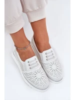 Dámské Polobotky Na Klínku Bílé Azethia