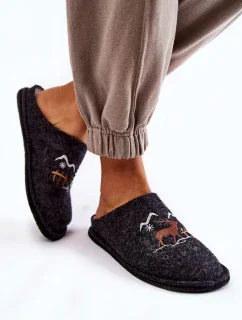 Domácí pantofle Big Star KK276018 Černá a béžová