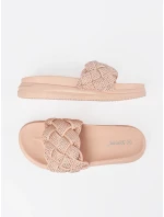 Zajímavé  nazouváky dámské růžové platforma